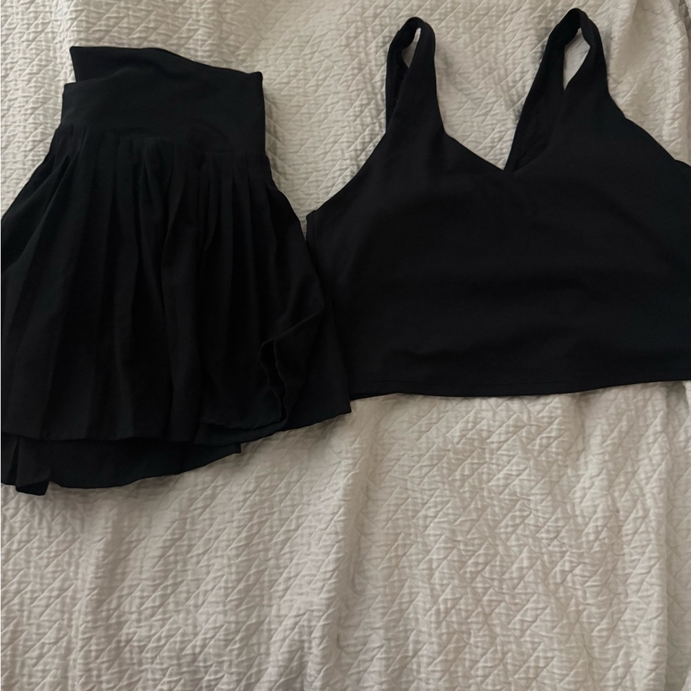 Target All In Motion Pleated Skort with Vneck Cropped Bra Tank